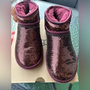 UGG Purple Winter Boots Sparkly Sequins